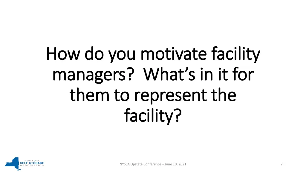 how do you motivate facility how do you motivate