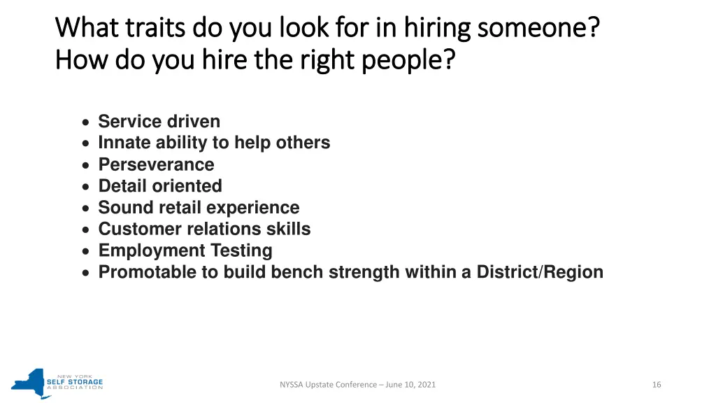 what traits do you look for in hiring someone