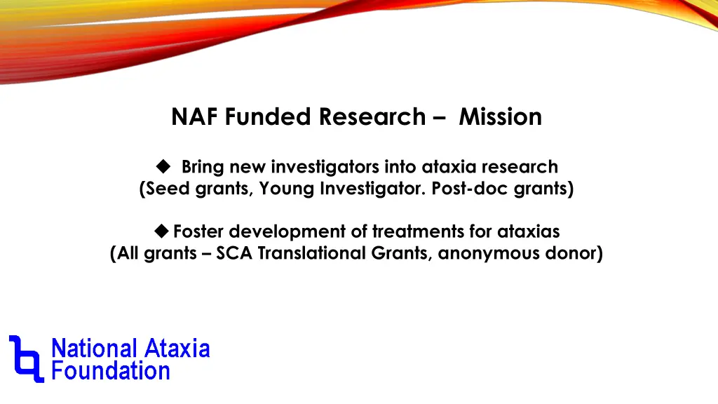 naf funded research mission