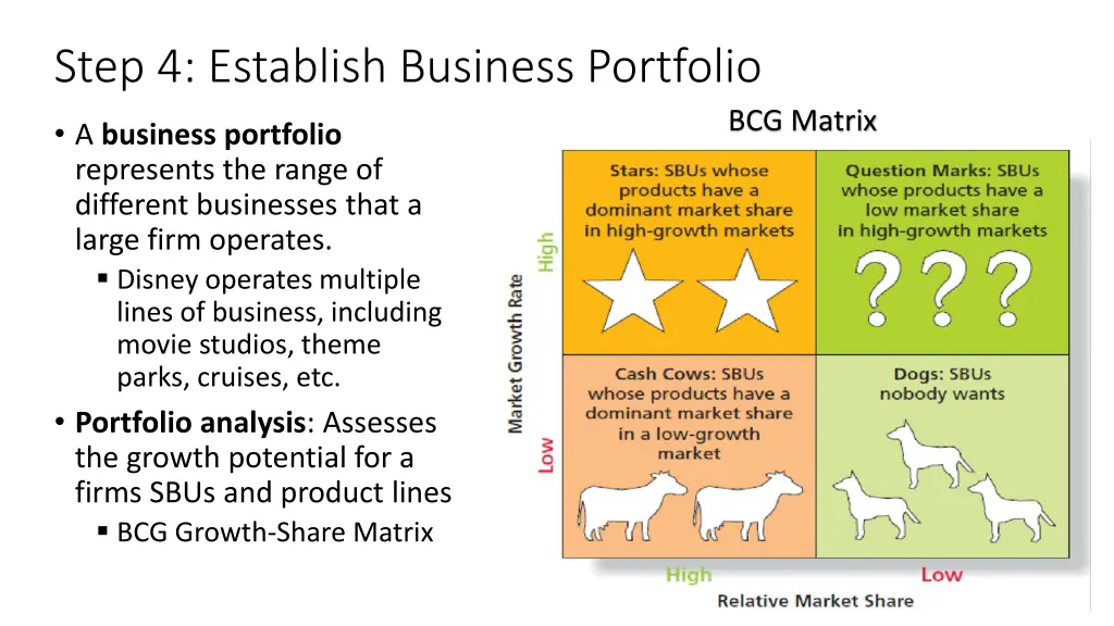 step 4 establish business portfolio