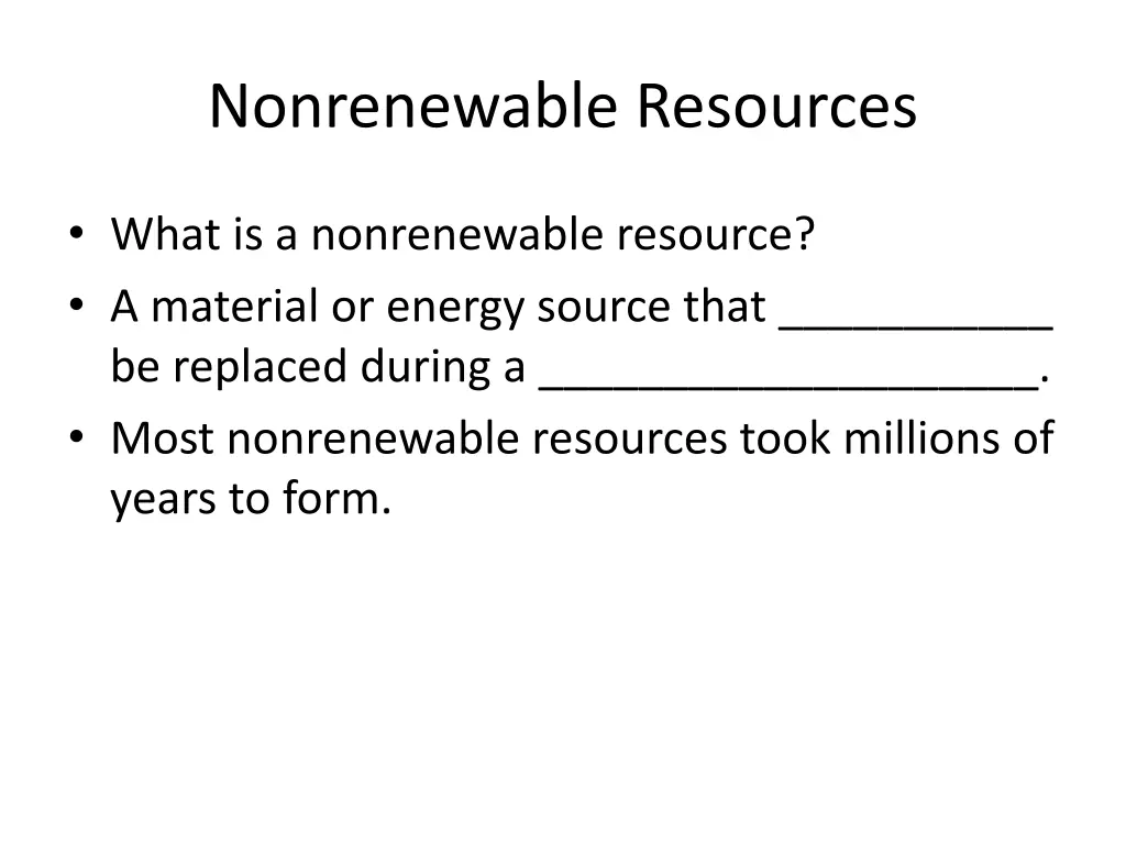 nonrenewable resources