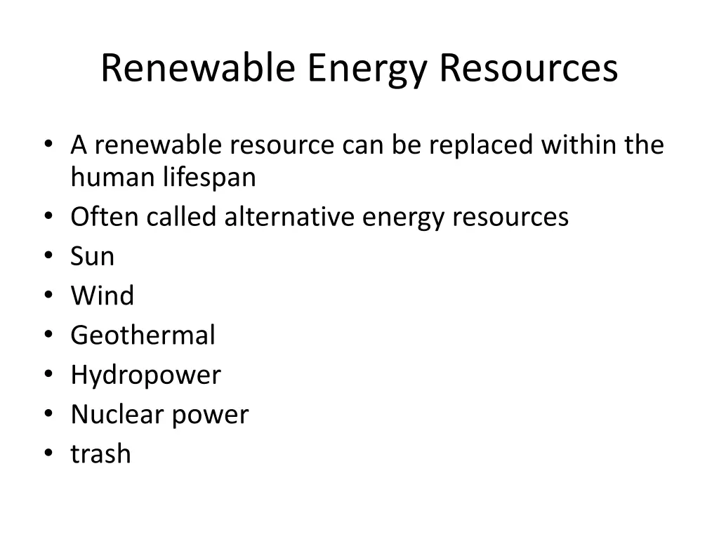 renewable energy resources