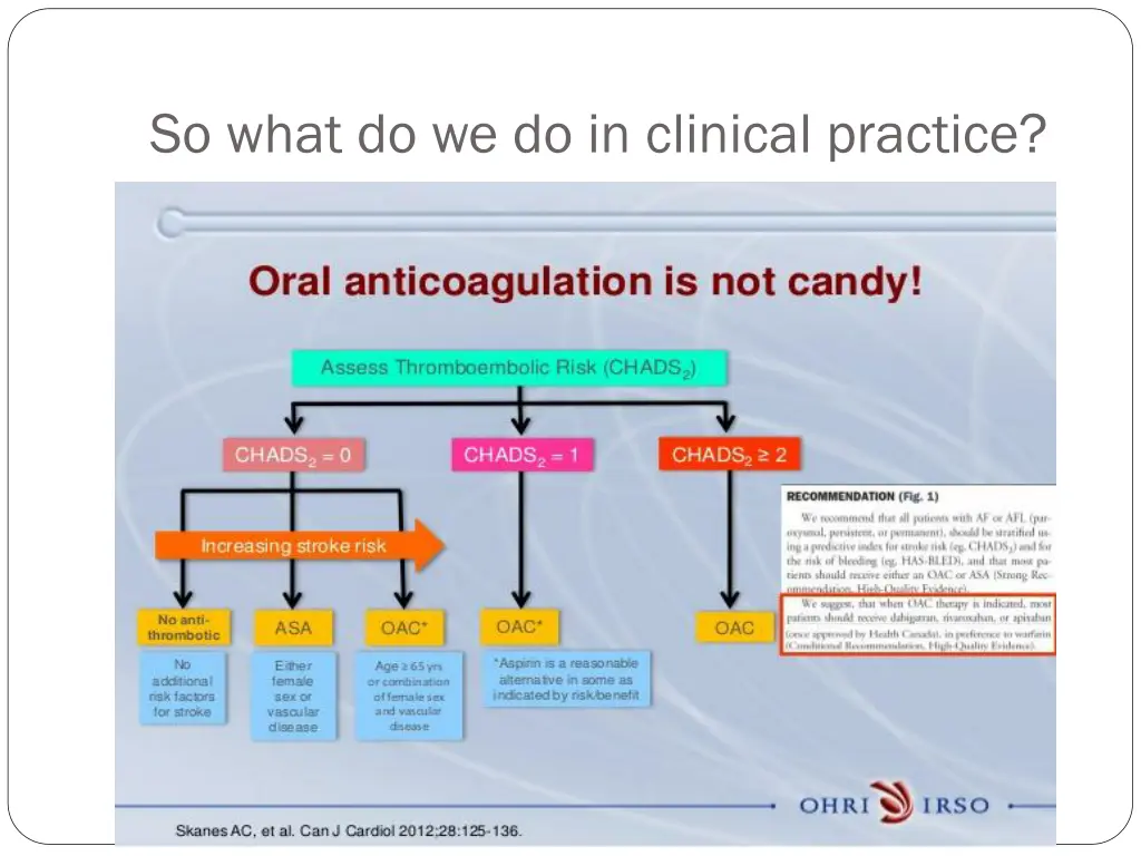 so what do we do in clinical practice