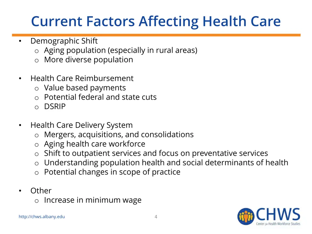 current factors affecting health care