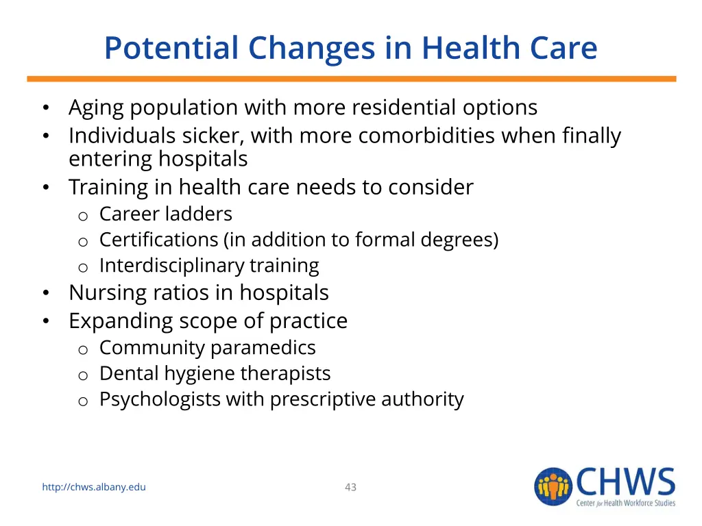 potential changes in health care