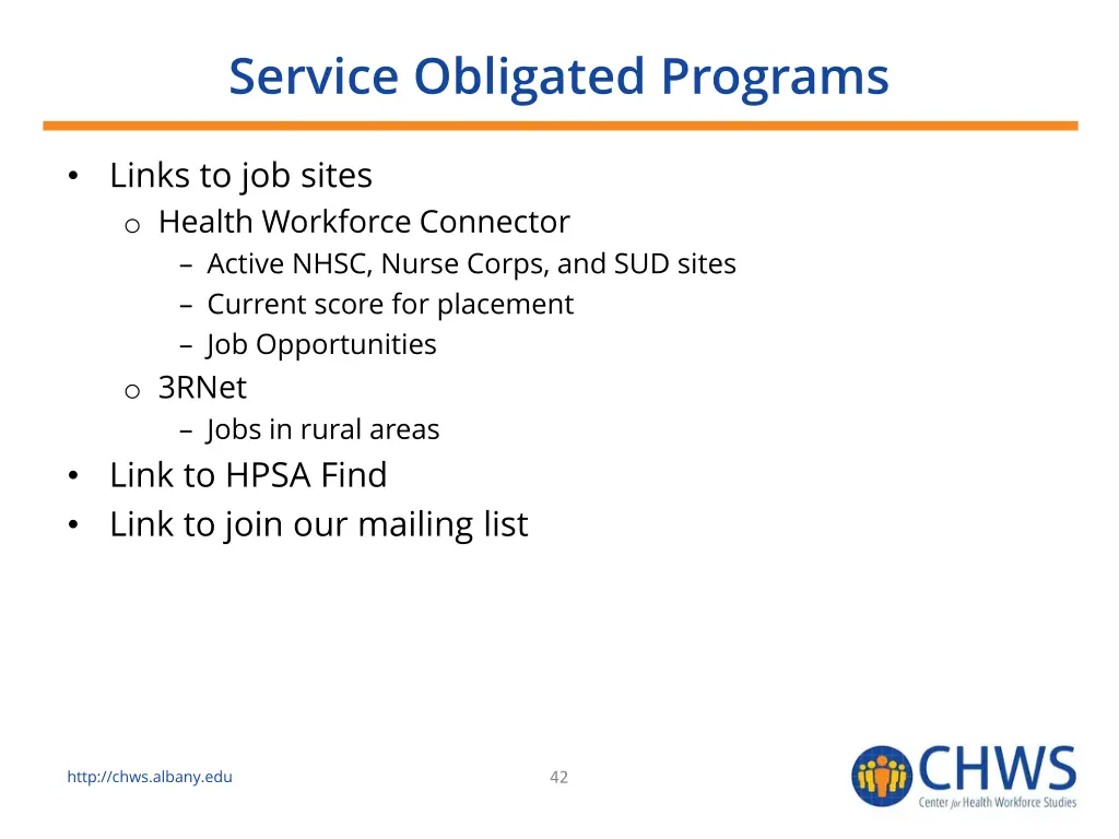 service obligated programs 1