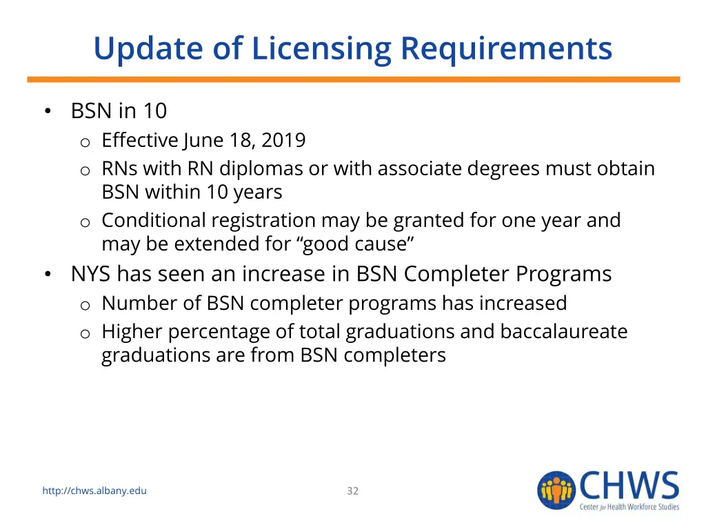 update of licensing requirements 1