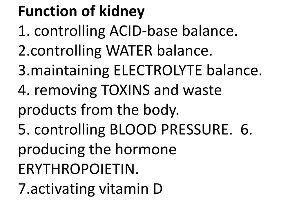 function of kidney 1 controlling acid base