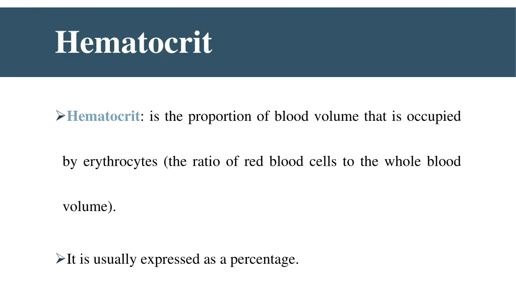 hematocrit