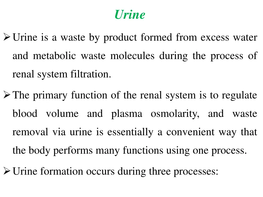 urine