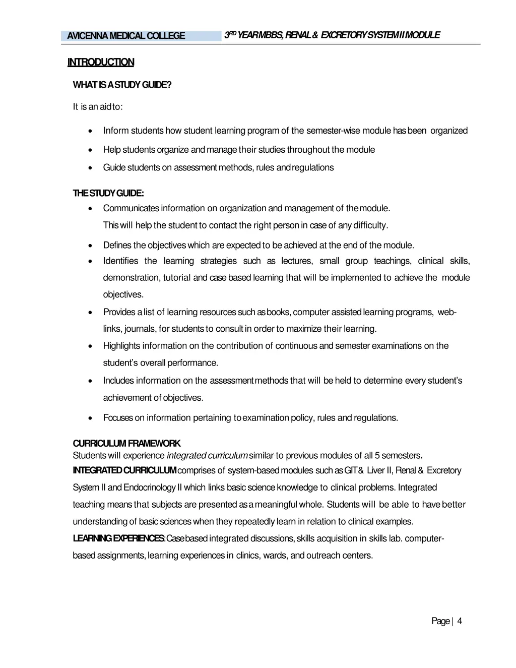 3 rd year mbbs renal excretory system iimodule 1