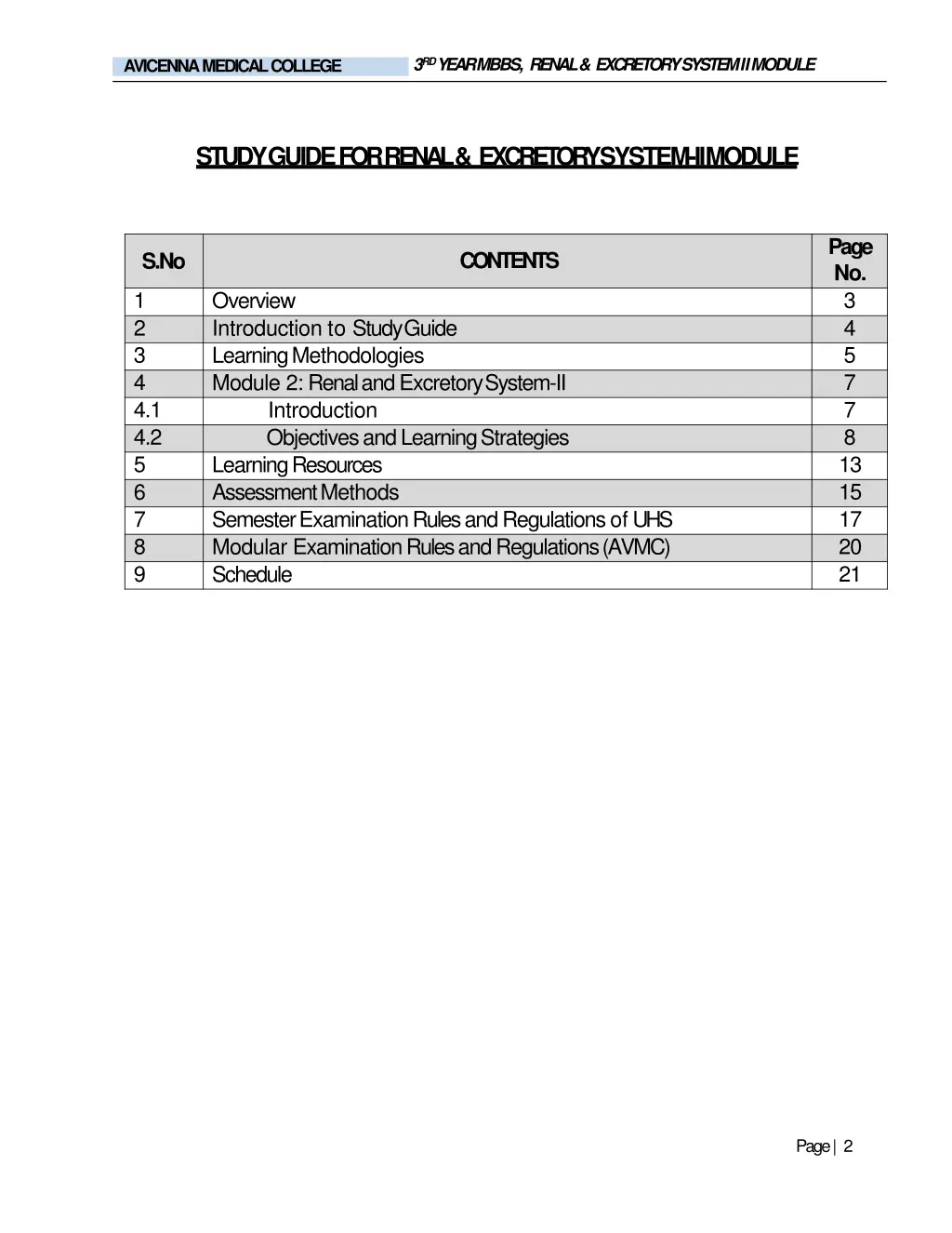 3 rd year mbbs renal excretory system iimodule