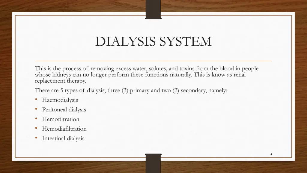 dialysis system