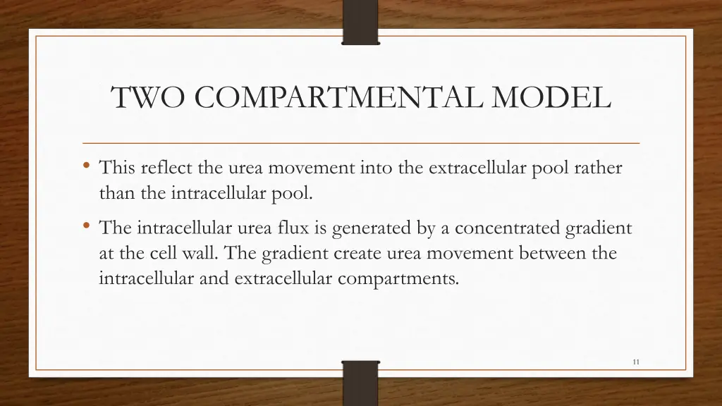 two compartmental model