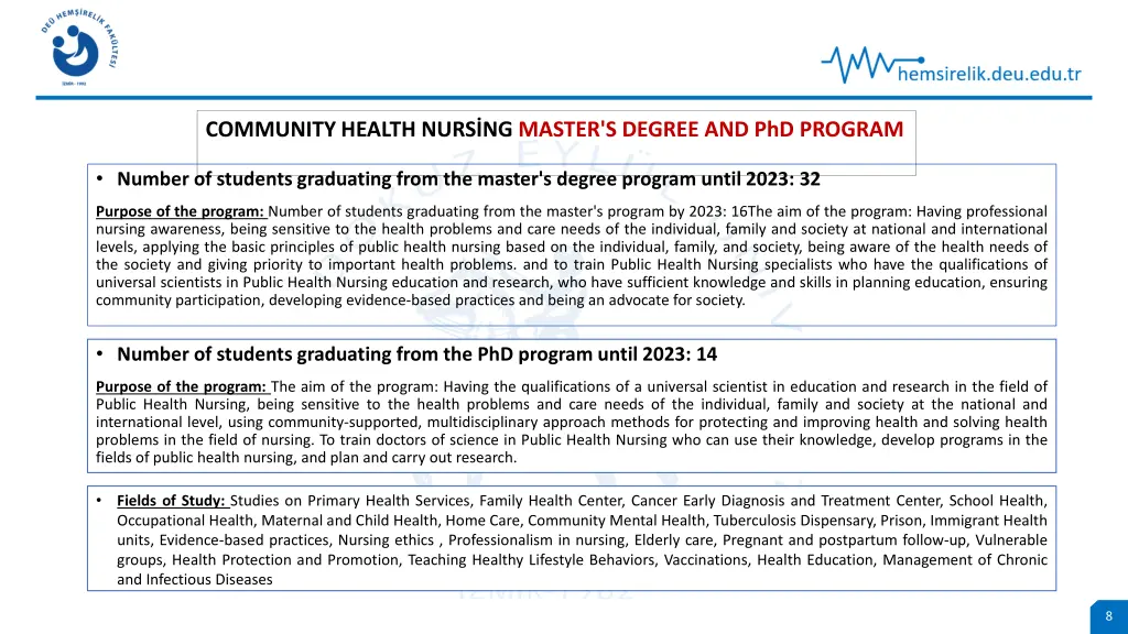 community health nurs ng master s degree