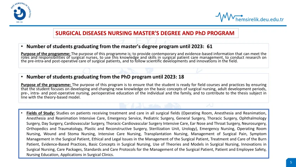 surgical diseases nursing master s degree