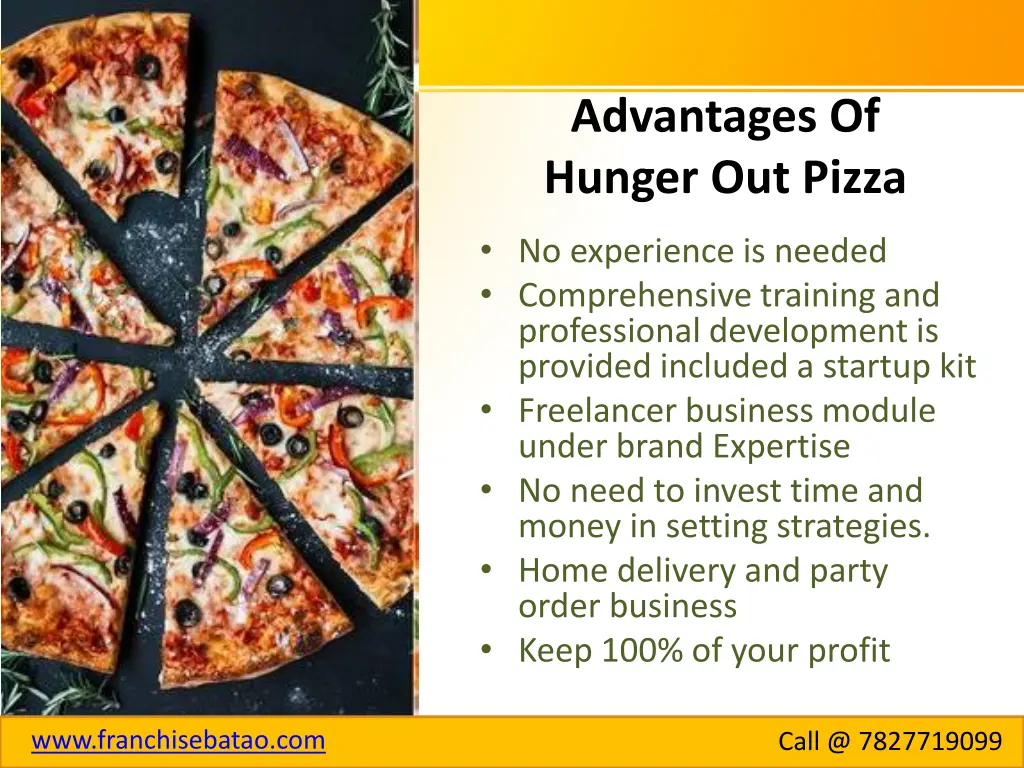 advantages of hunger out pizza