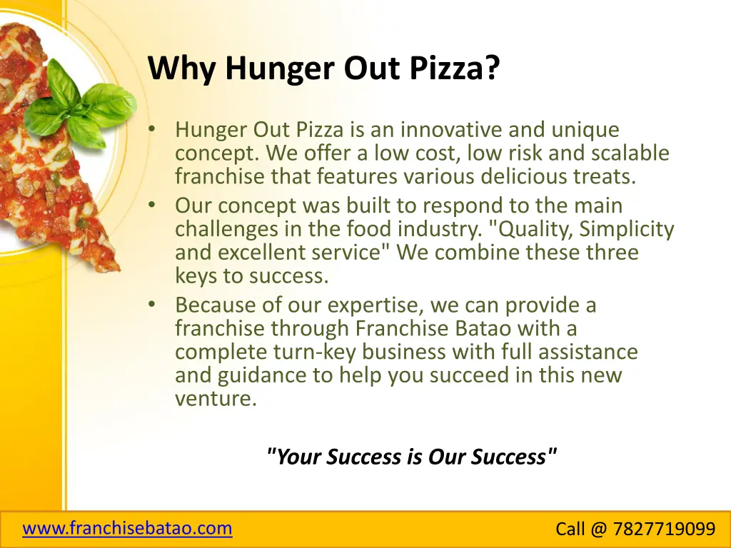 why hunger out pizza