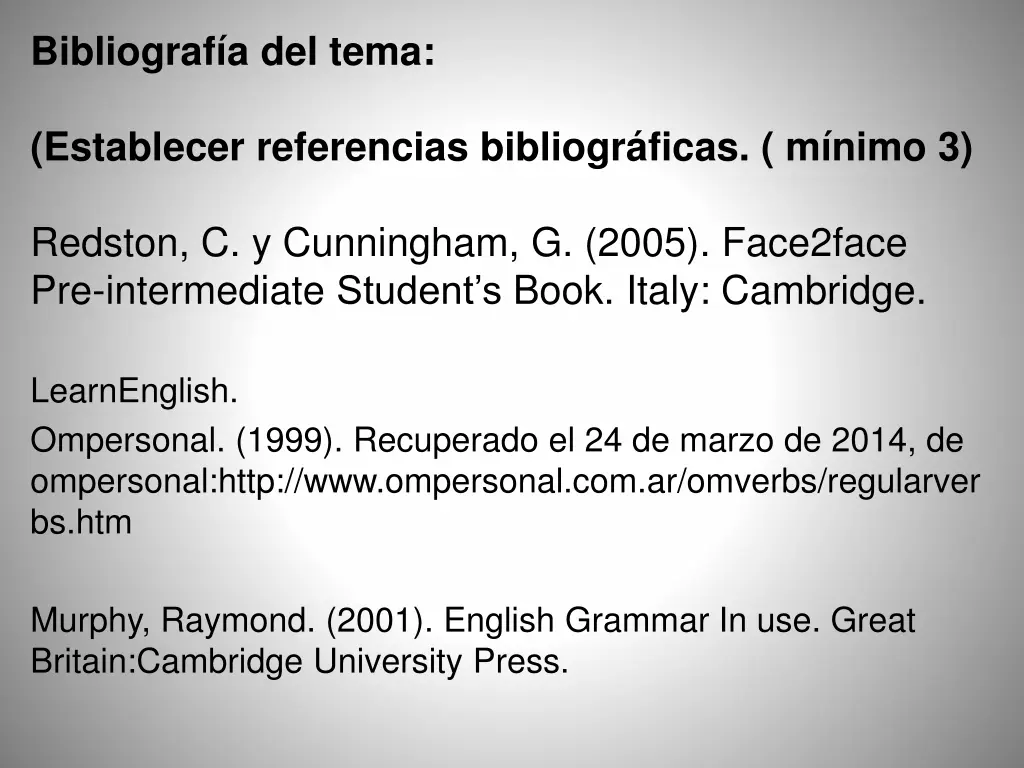 bibliograf a del tema