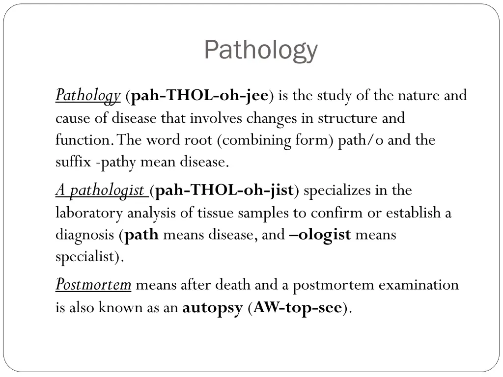 pathology