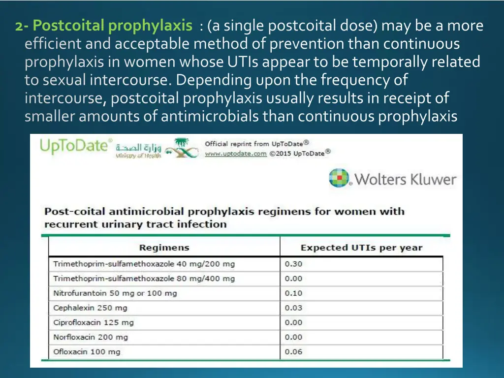 2 postcoitalprophylaxis a single postcoital dose