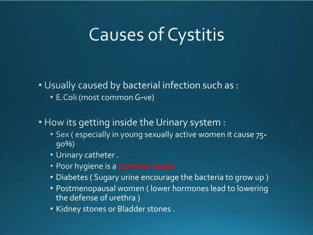 causes of cystitis