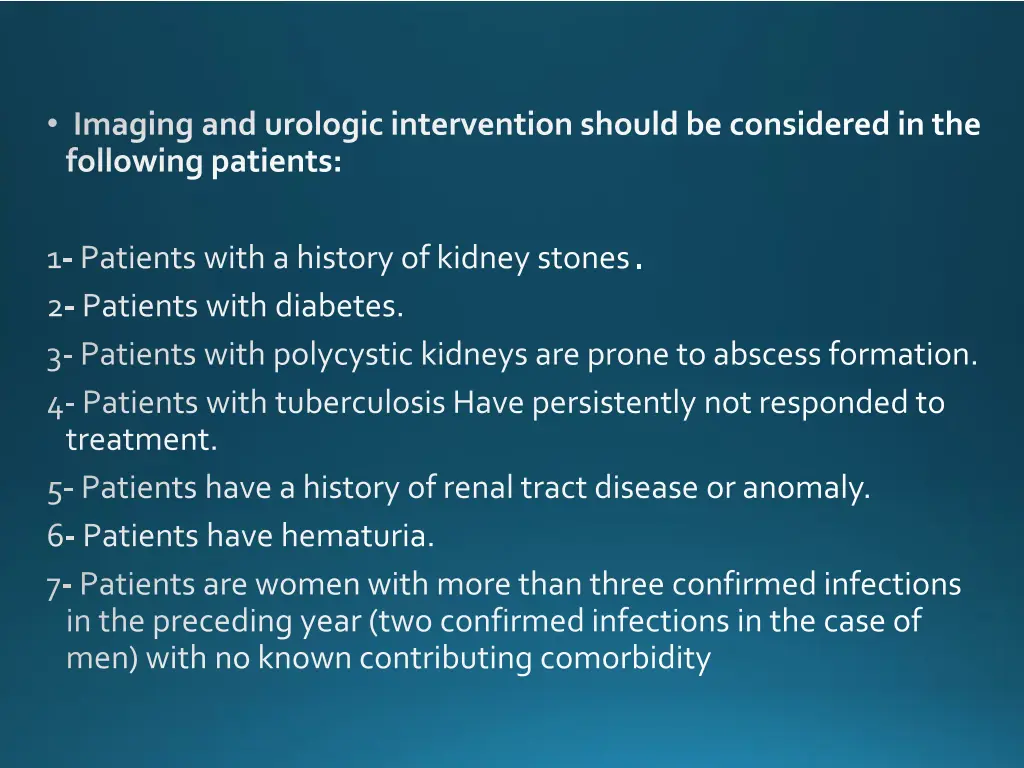 imaging and urologic intervention should