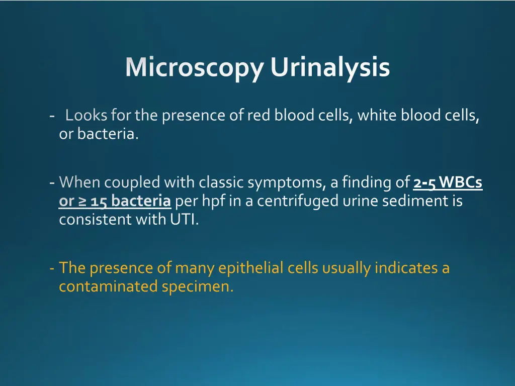 microscopy urinalysis