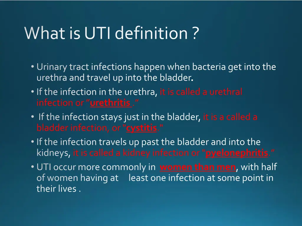 what is uti definition