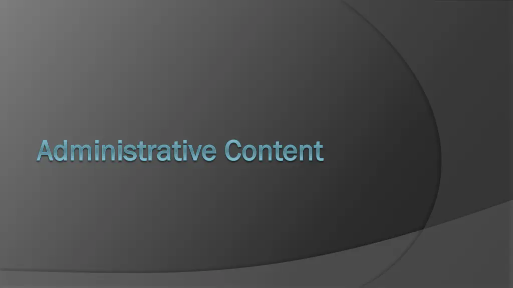 administrative content administrative content