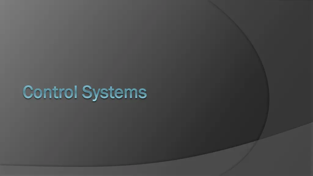 control systems control systems