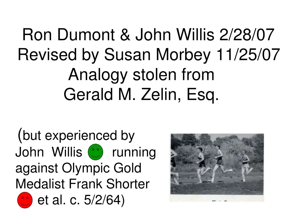 ron dumont john willis 2 28 07 revised by susan