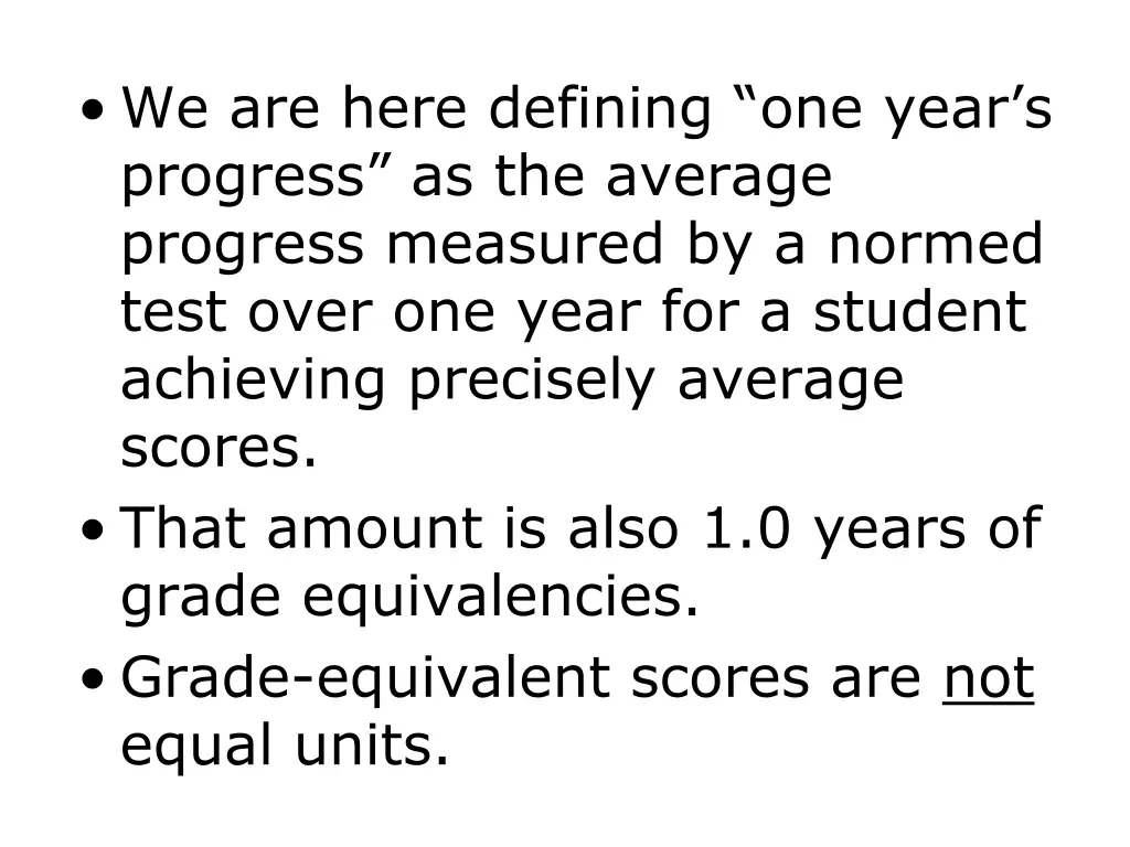 we are here defining one year s progress