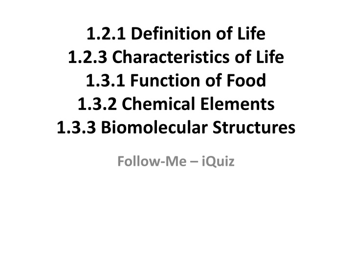 1 2 1 definition of life 1 2 3 characteristics