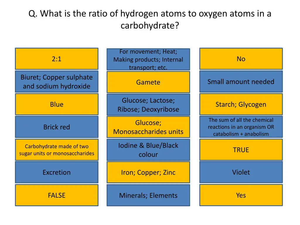 q what is the ratio of hydrogen atoms to oxygen