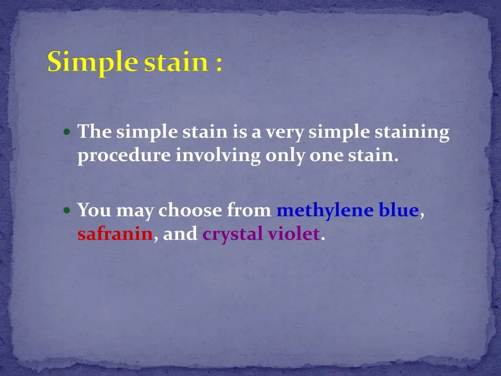 simple stain 1