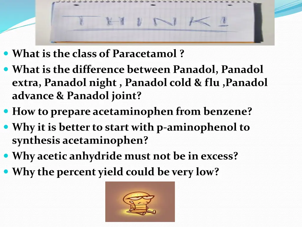 what is the class of paracetamol what