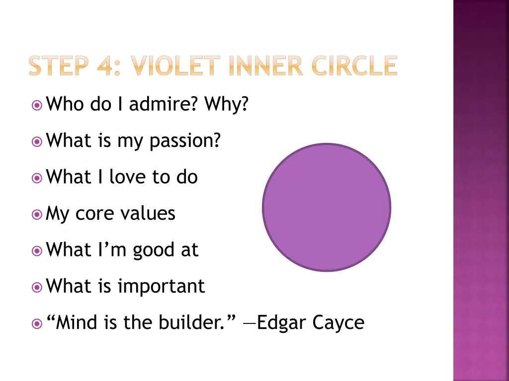 step 4 violet inner circle