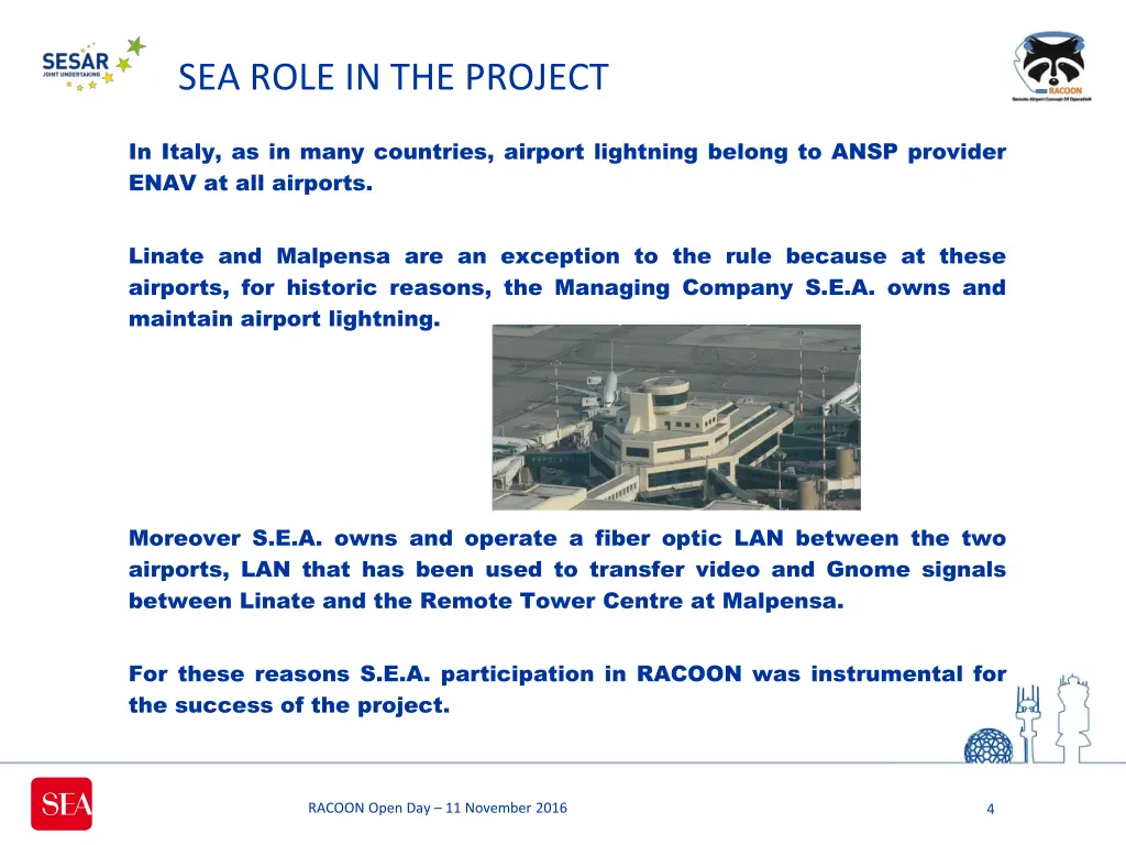 sea role in the project