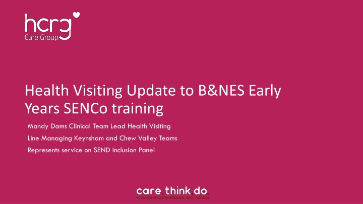 health visiting update to b nes early years senco