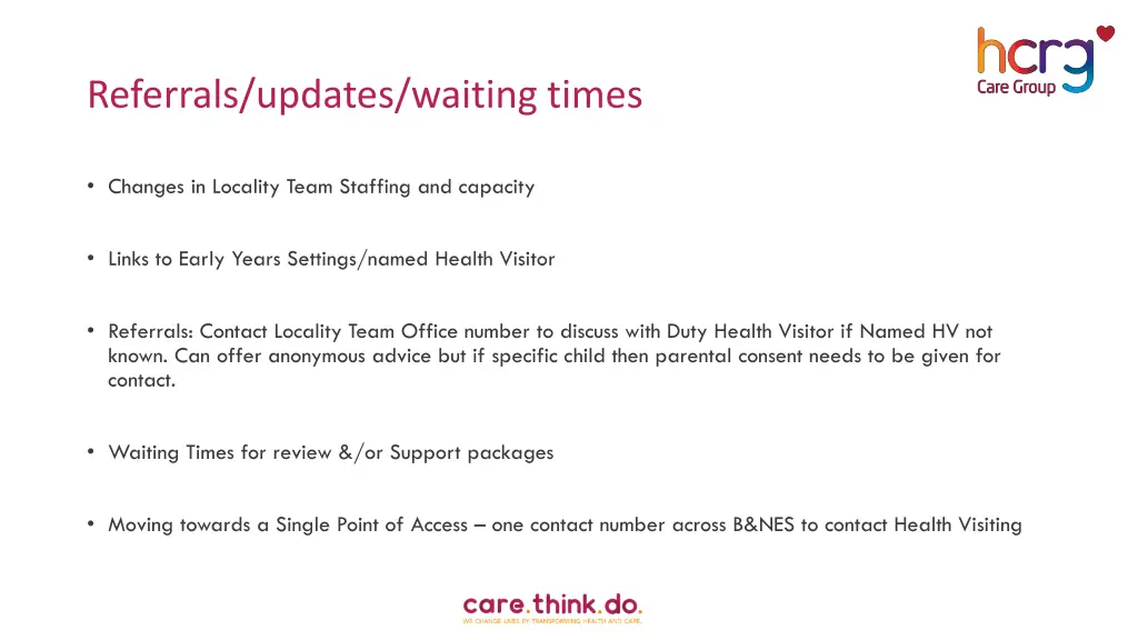 referrals updates waiting times