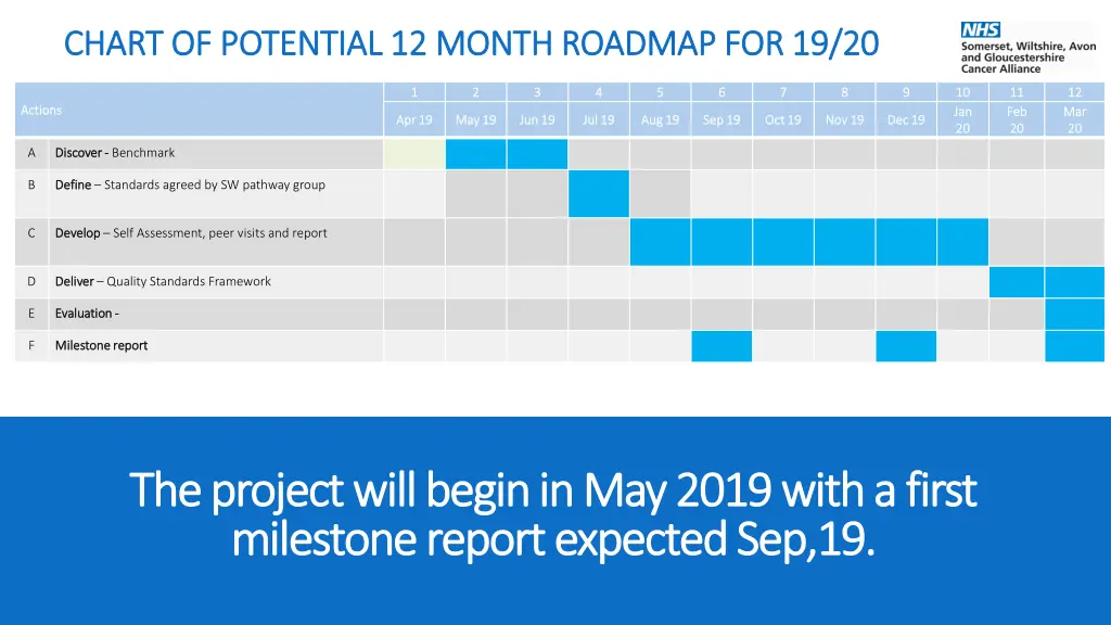 chart of potential 12 month roadmap