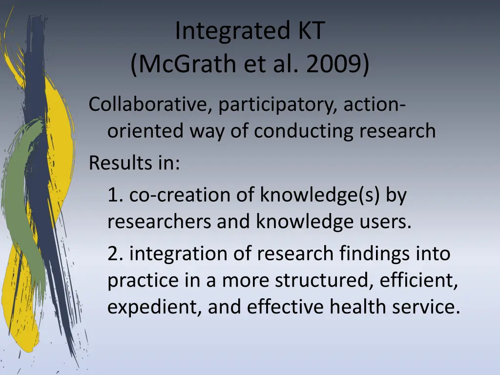 integrated kt mcgrath et al 2009