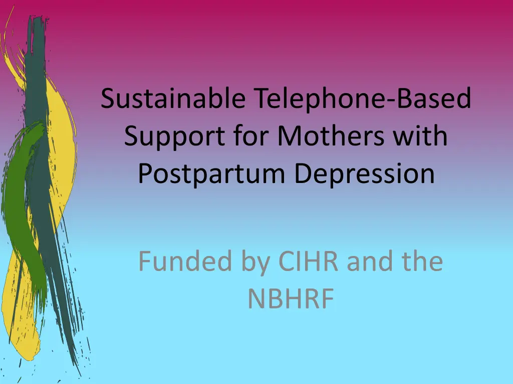 sustainable telephone based support for mothers