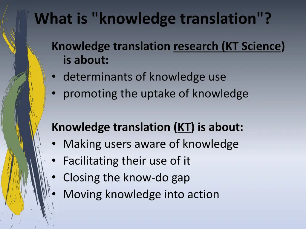 what is knowledge translation