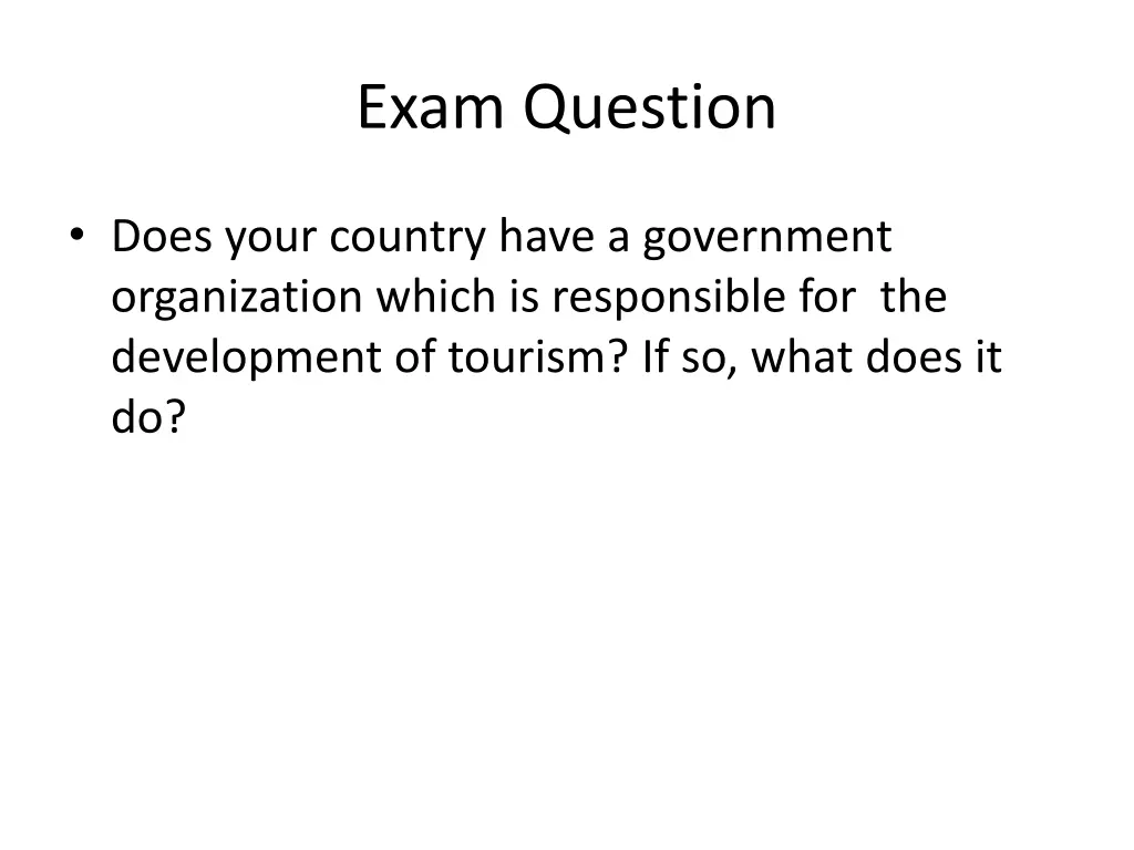 exam question