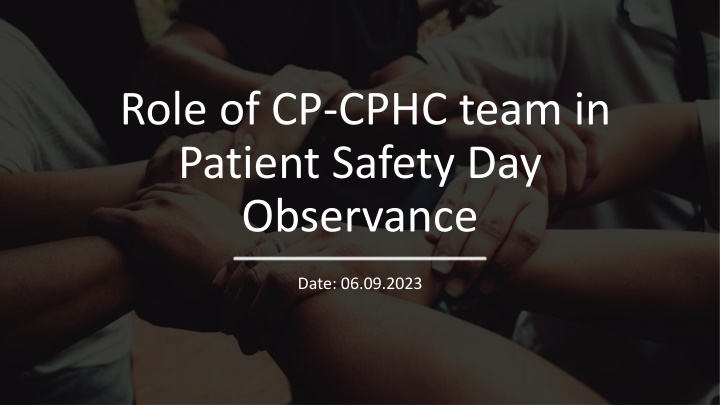 role of cp cphc team in patient safety