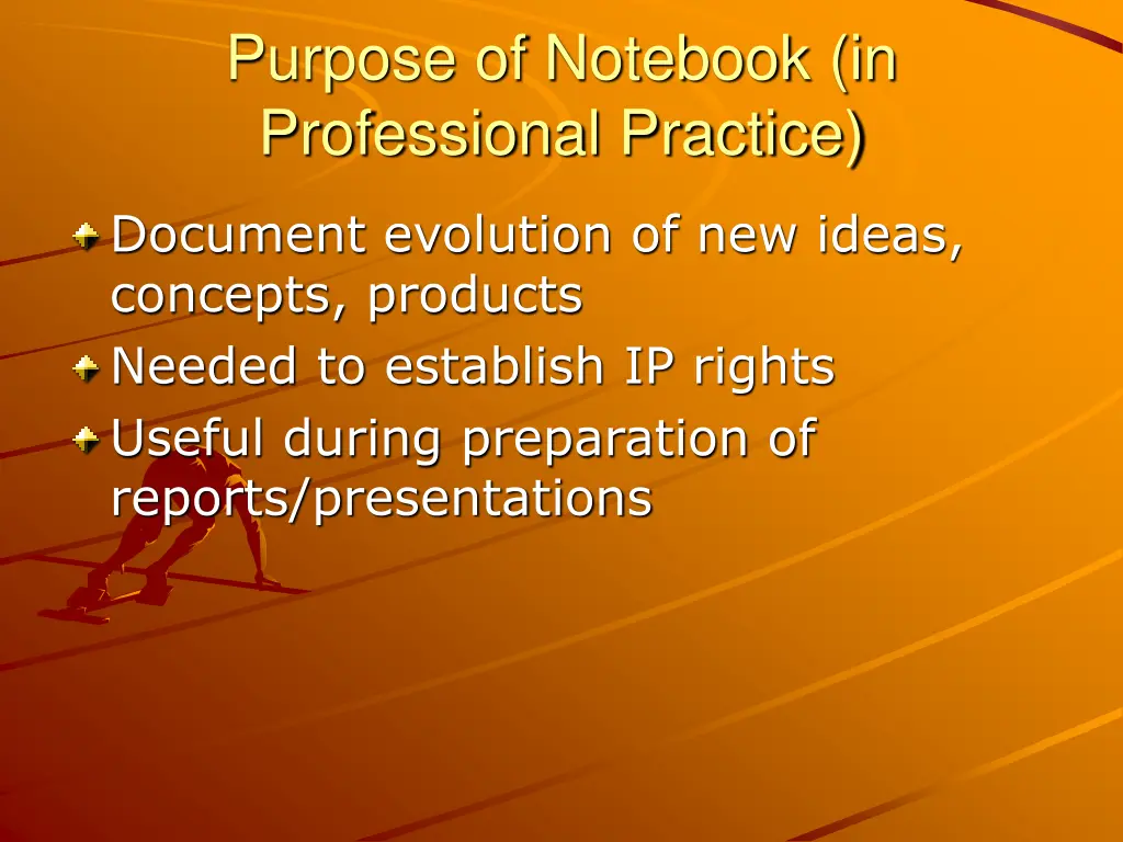 purpose of notebook in professional practice