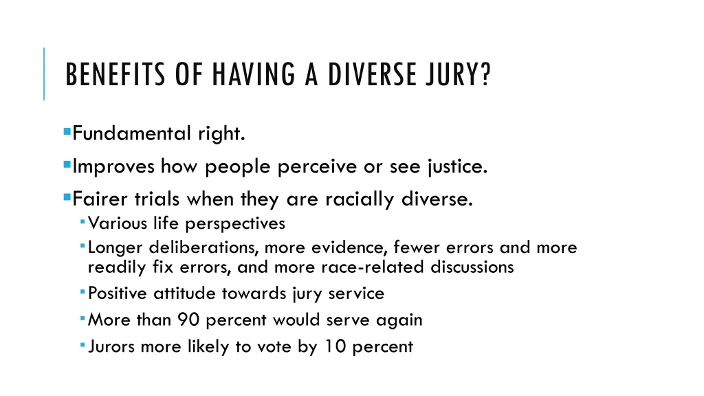 benefits of having a diverse jury