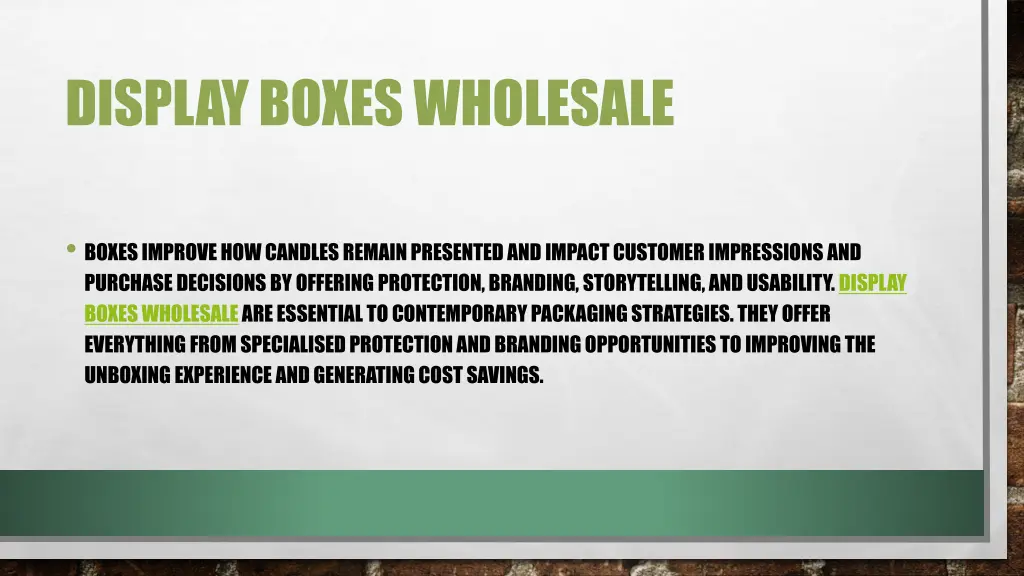 display boxes wholesale